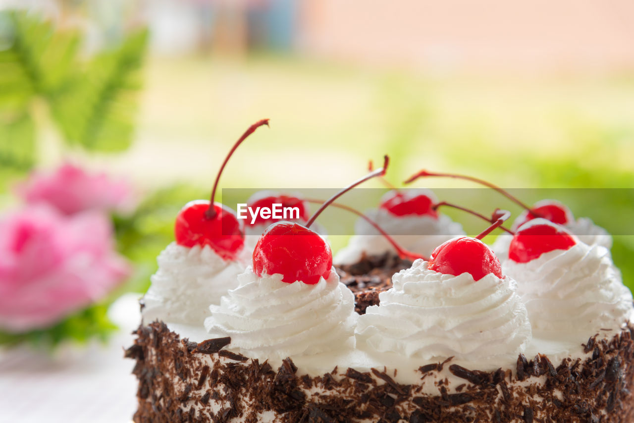 Close-up of cake on table