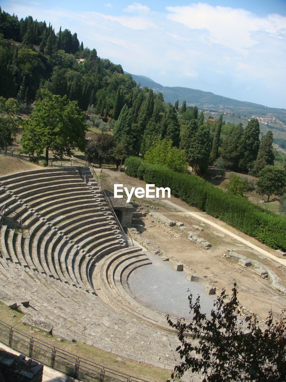 High angle view of amphitheater