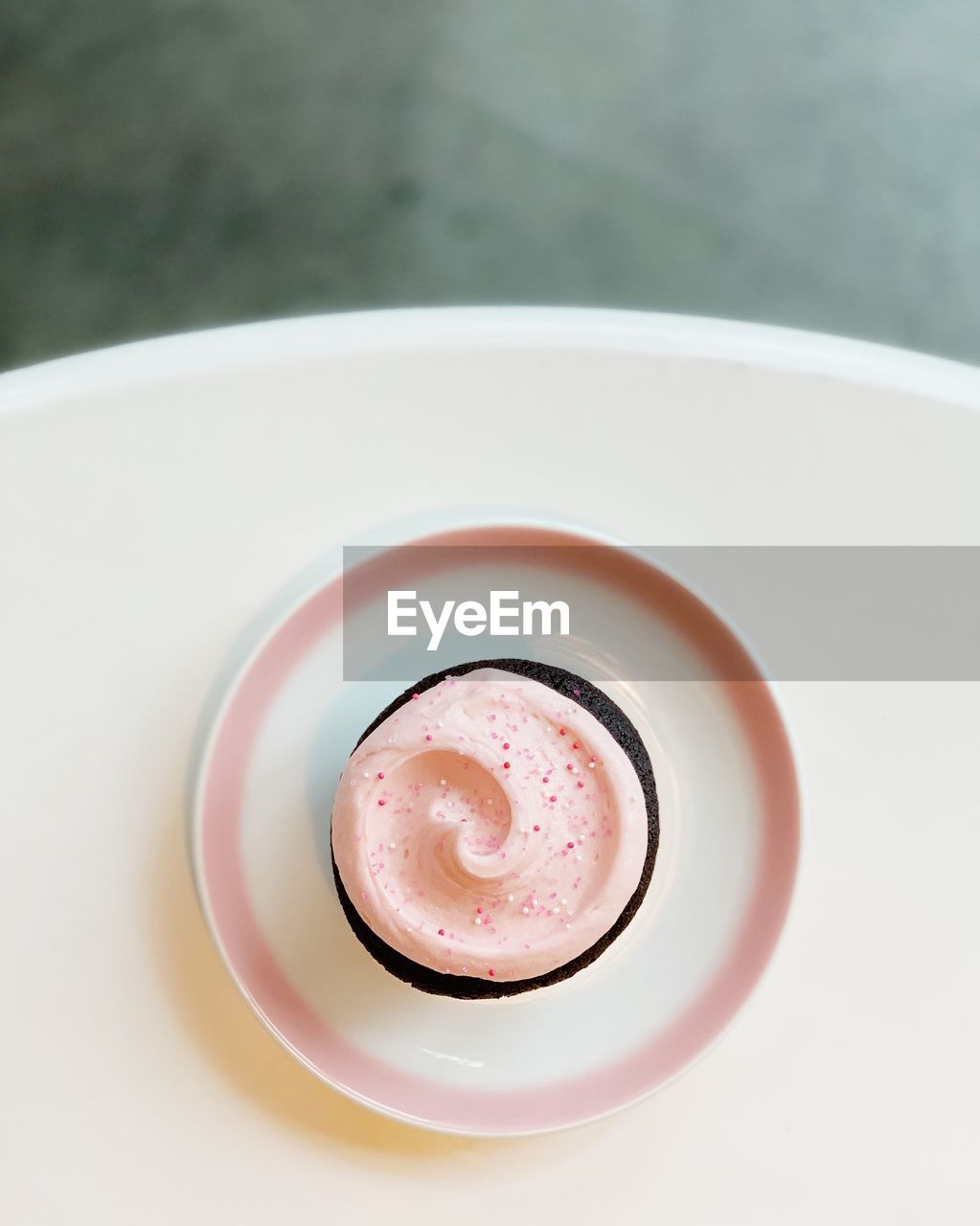 Directly above shot of coffee cup on table