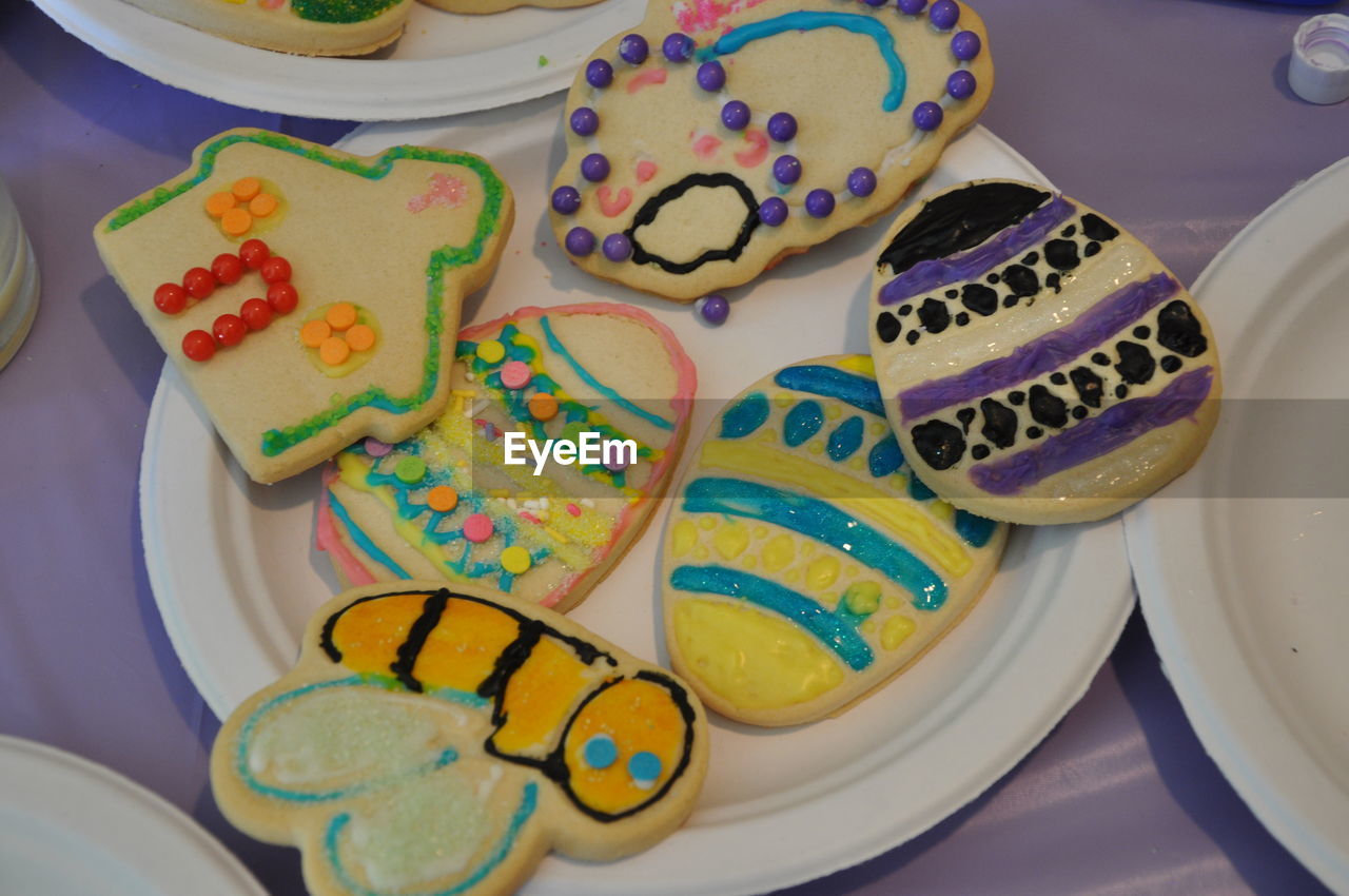 Close-up of pastries on plate