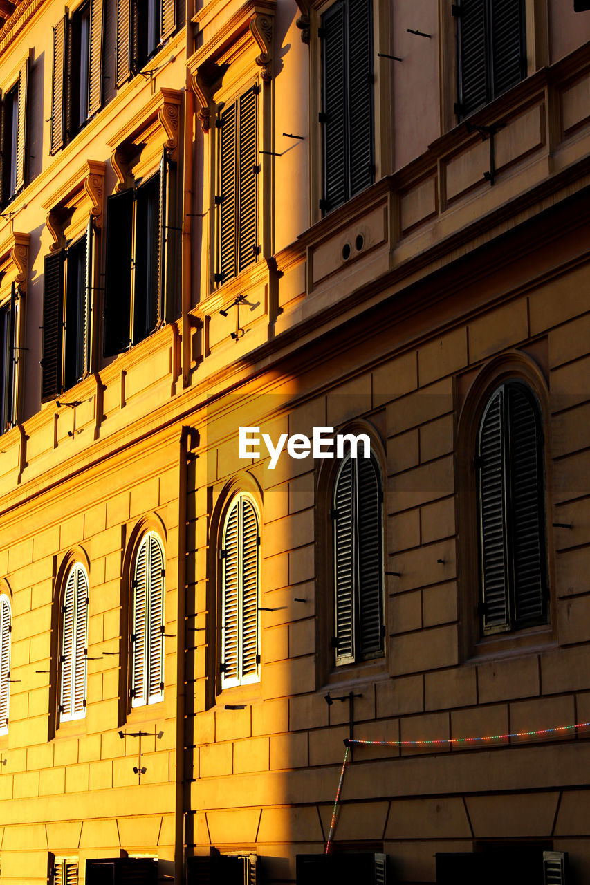 Low angle view of yellow building