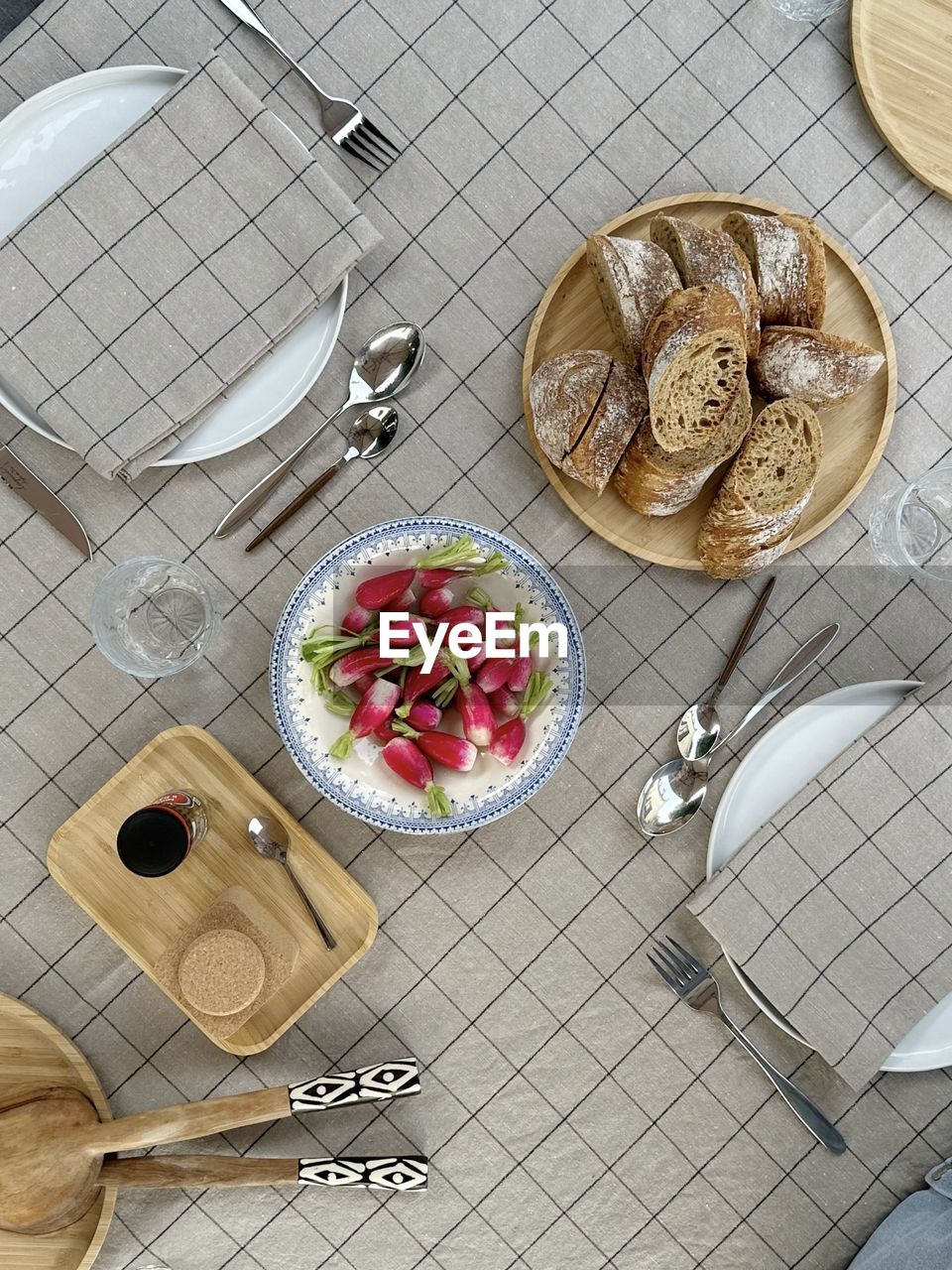 directly above shot of various ingredients on table