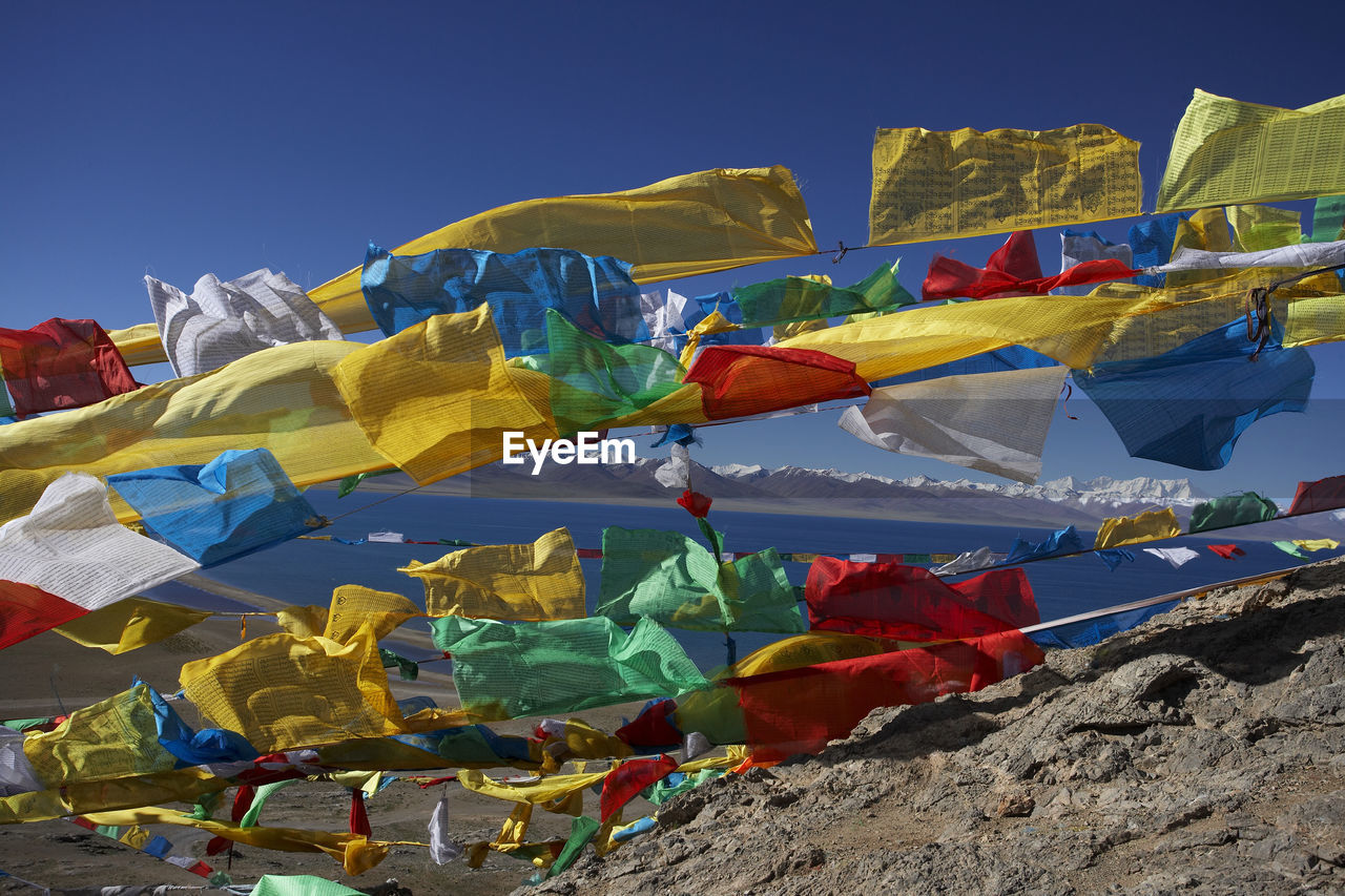 Tibetan prayer flags in the wind