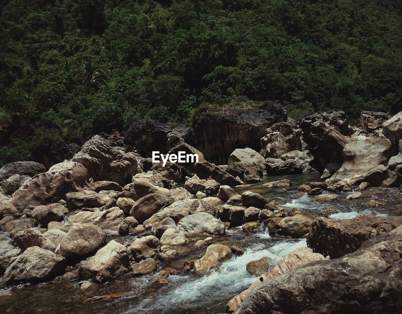 Rocks in river