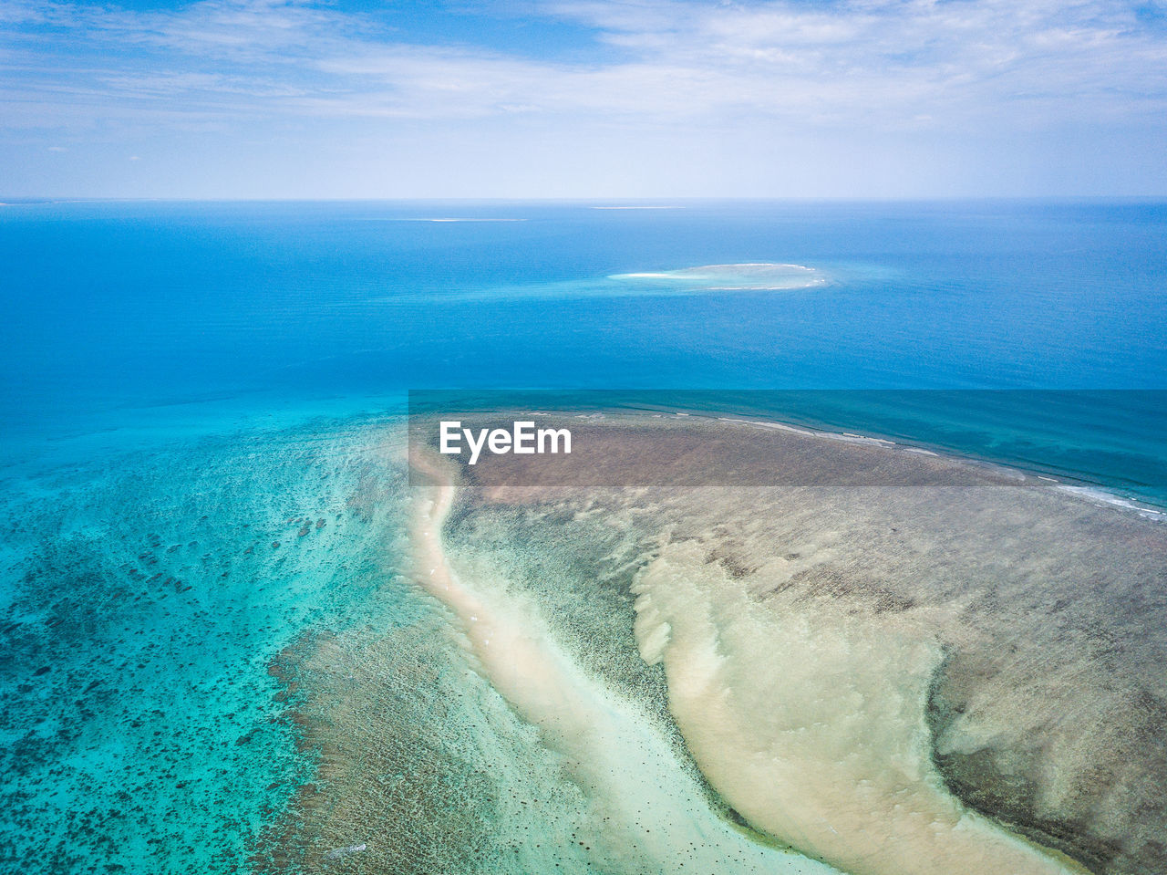 Aerial view of island