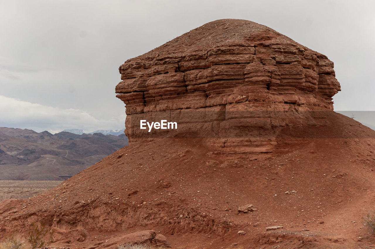 Scenic view of rock formation in desert