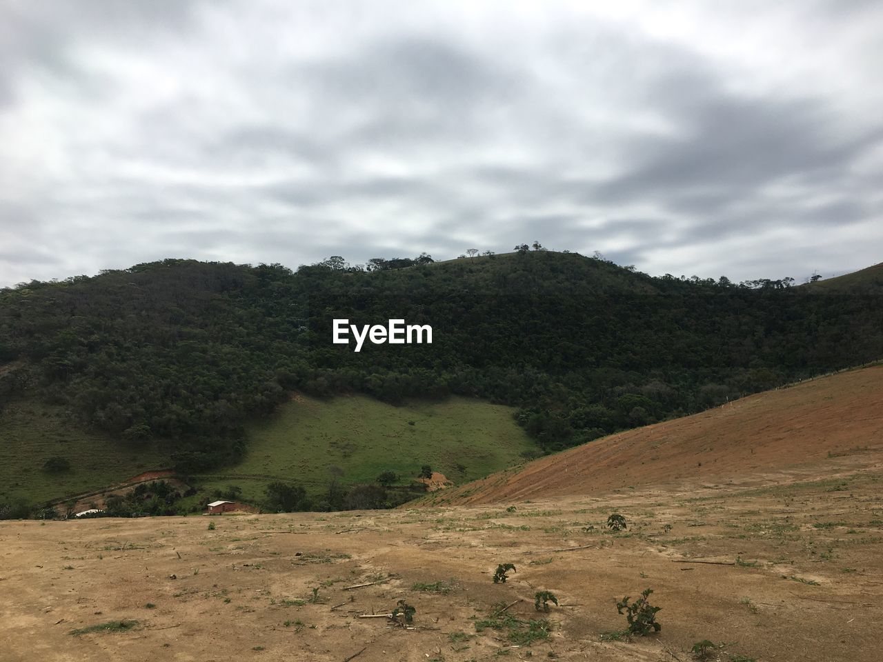 Scenic view of sand dunes against sky