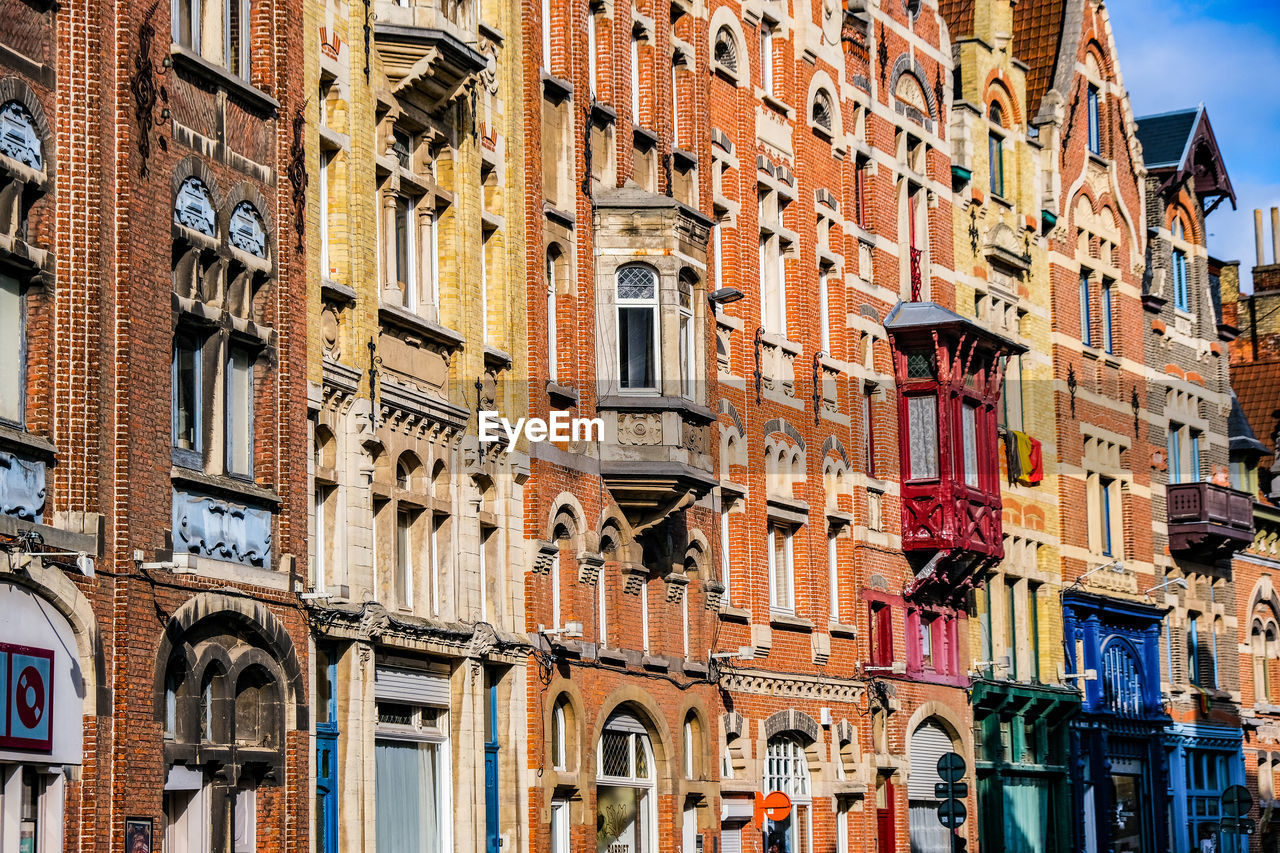 Low angle view of buildings in city