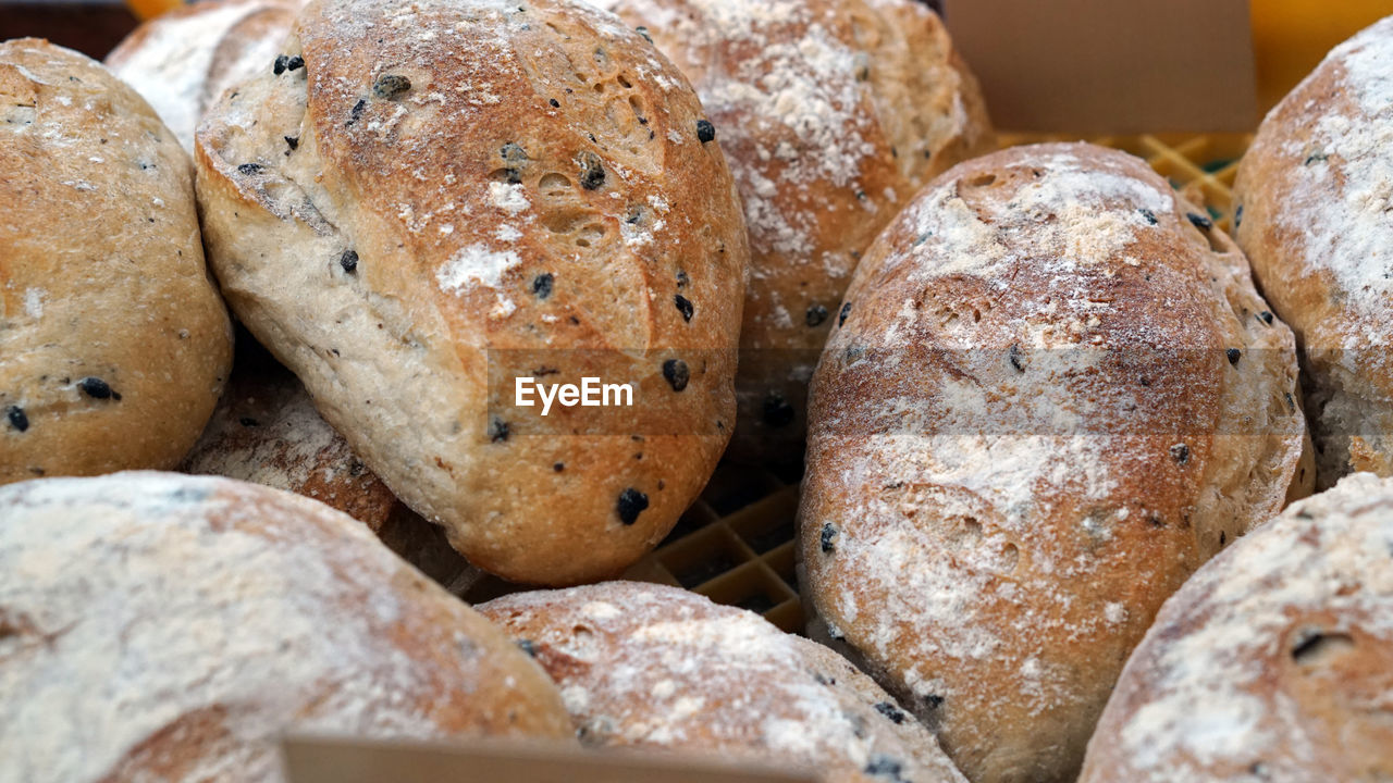 Close up view of fresh baked bread