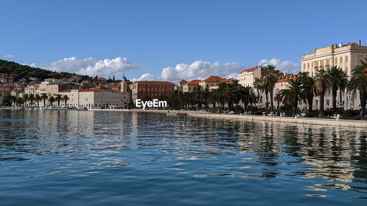 Riva waterfront promenade on adriatic sea