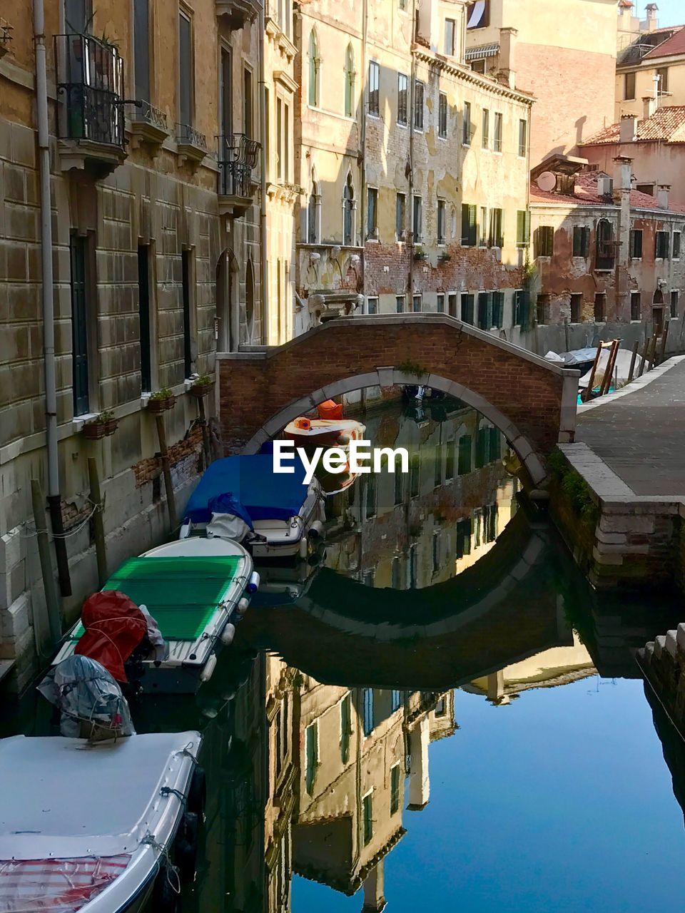 Reflection of buildings in canal