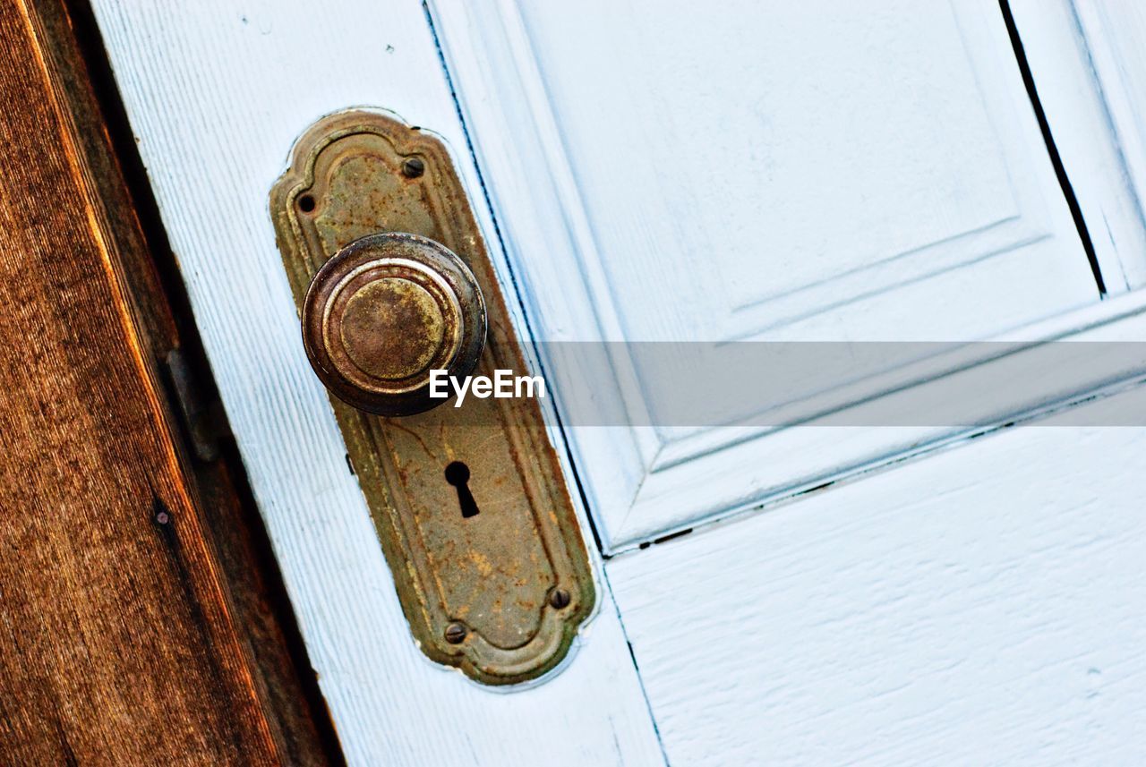 Close-up of wooden door