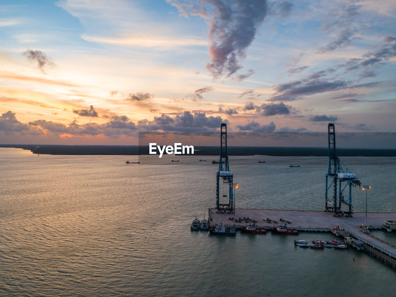 SCENIC VIEW OF SEA DURING SUNSET