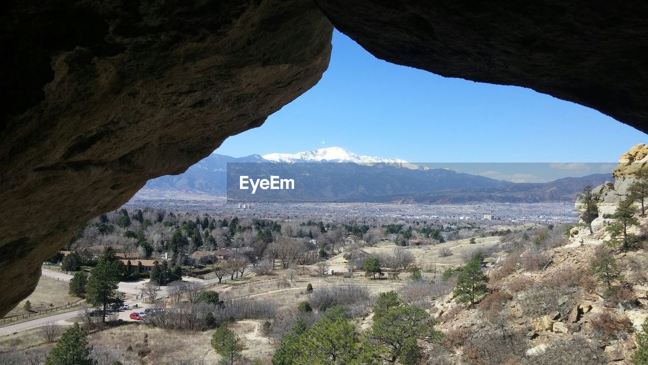 High angle view of trees on landscape