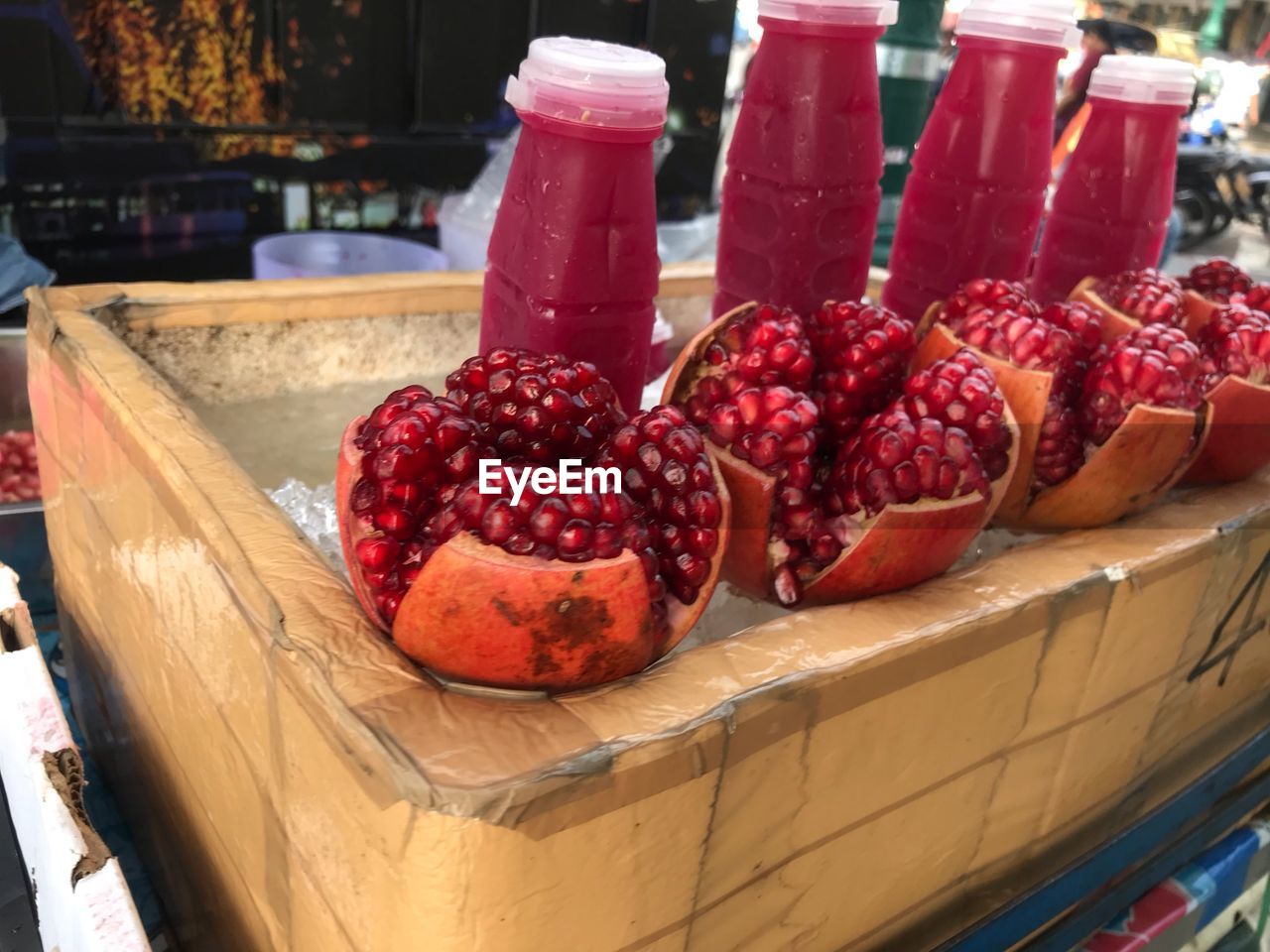 Close-up of strawberries in container