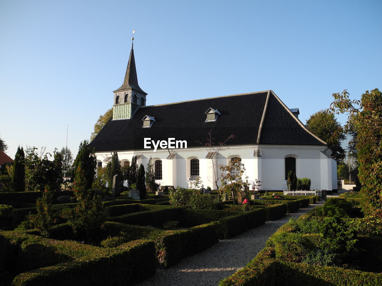 CHURCH AGAINST CLEAR SKY