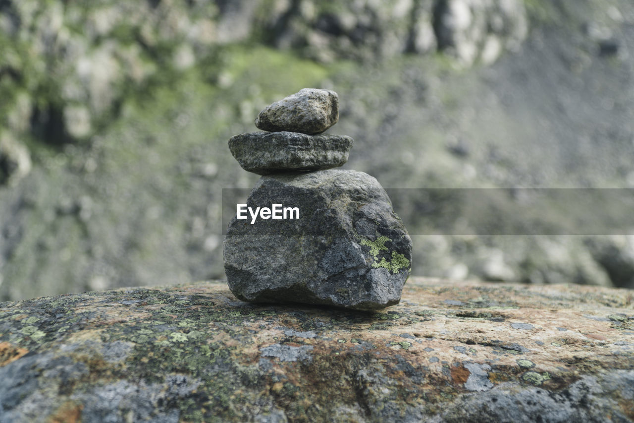 STACK OF STONES ON ROCKS