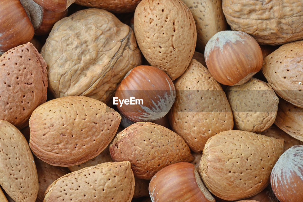 Full frame shot of nuts