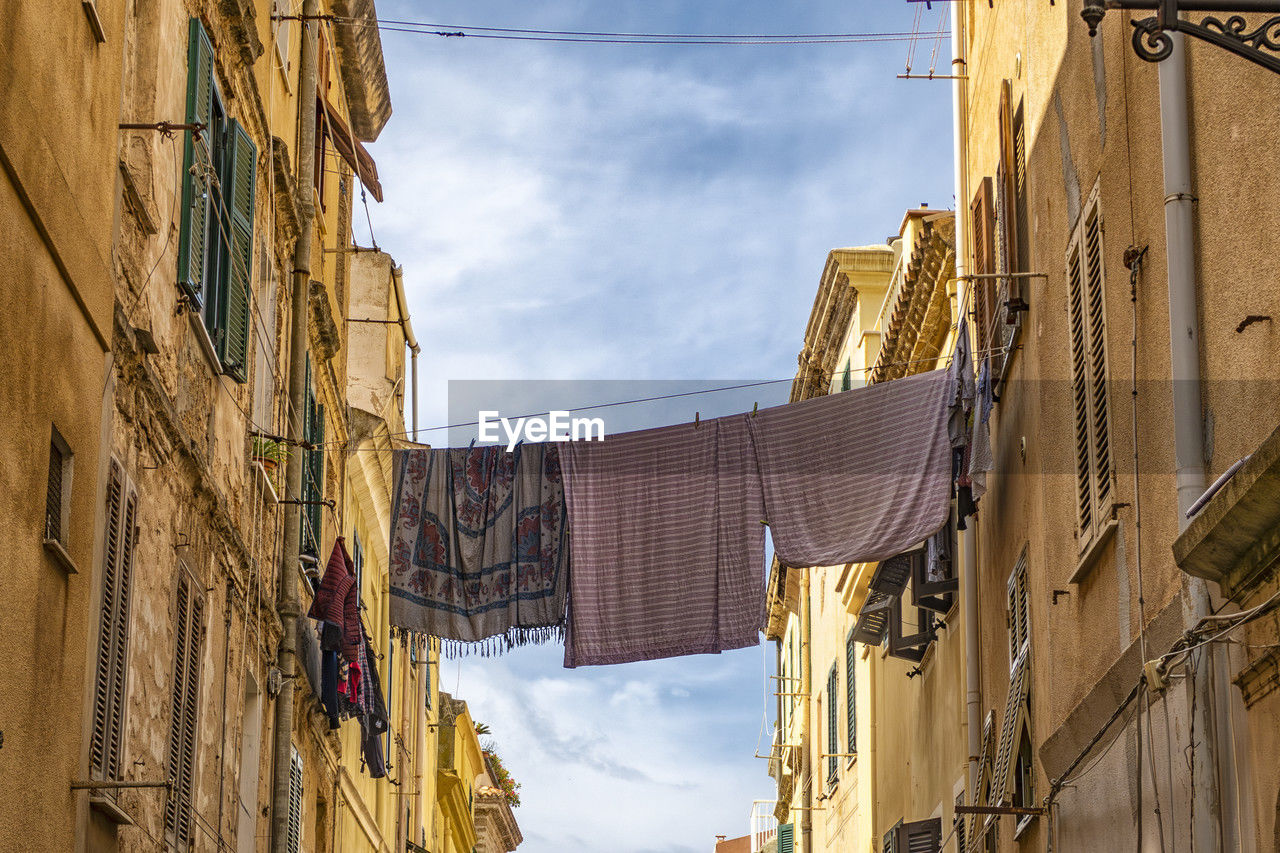 low angle view of buildings in city