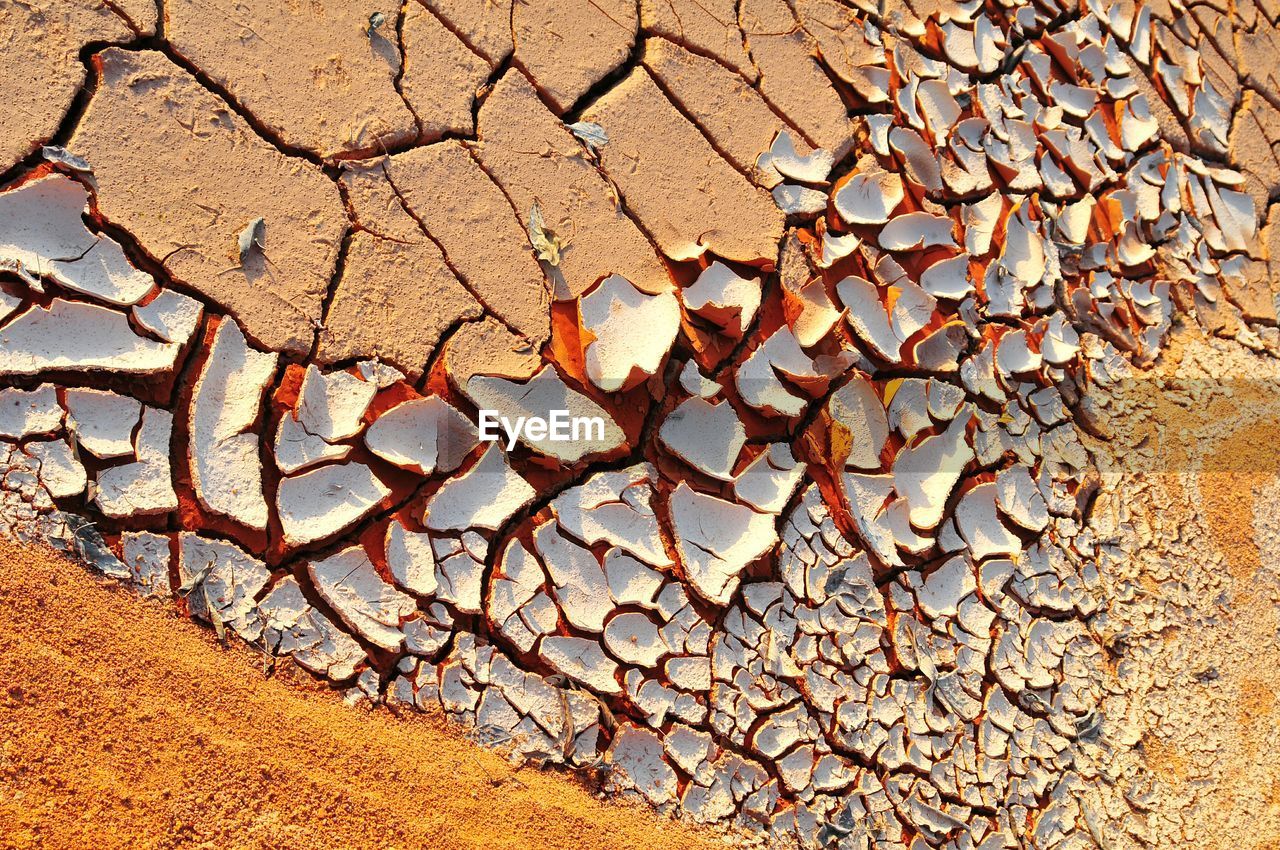 Full frame shot of cracked land