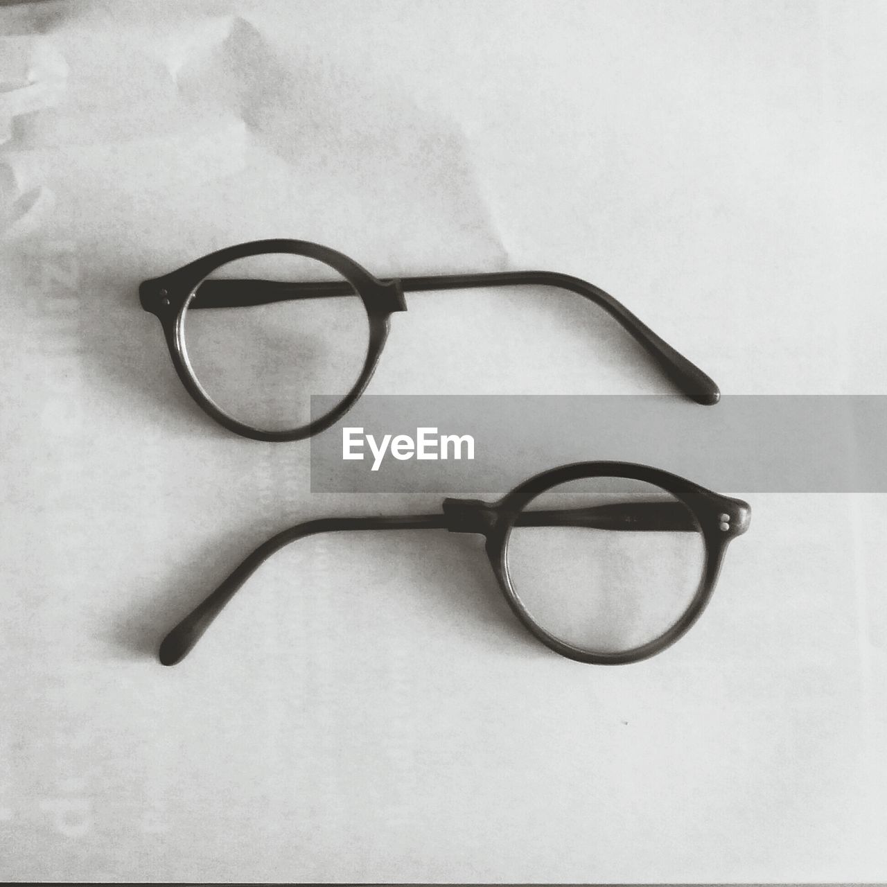 Close-up high angle view of spectacles on table