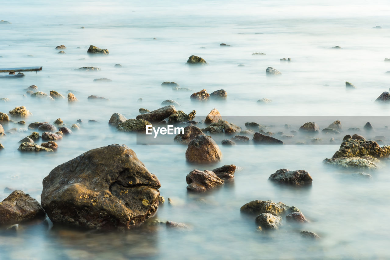 Rocks in sea