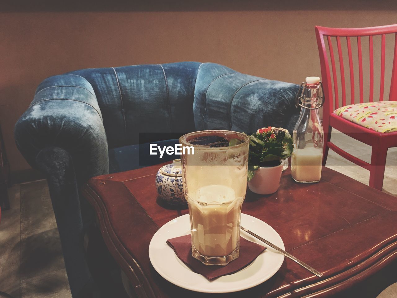 Close-up of drinks on table