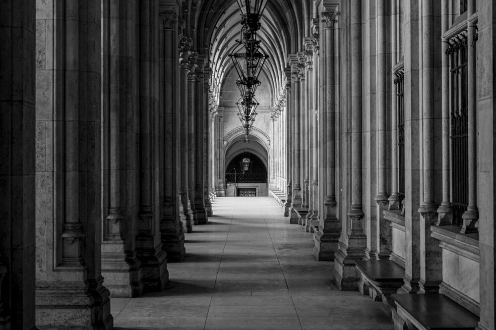 EMPTY CORRIDOR OF BUILDING