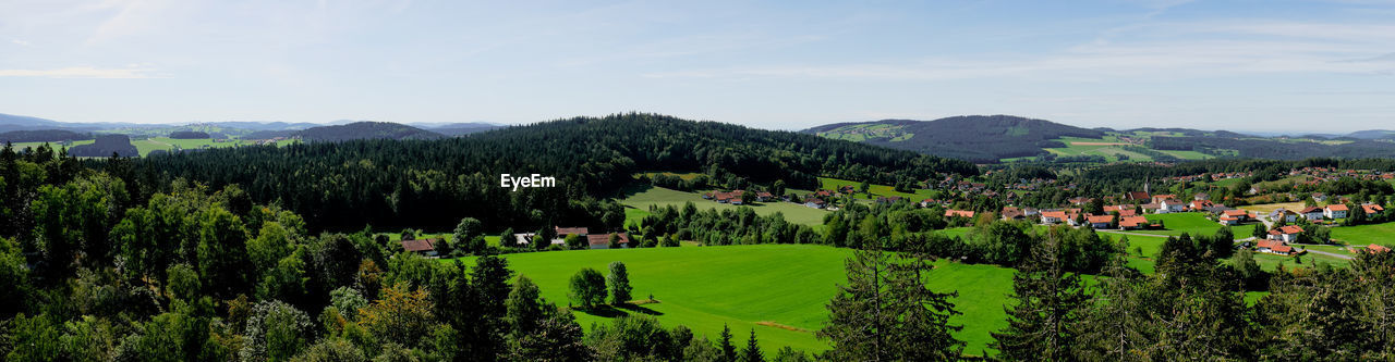 Panoramic view of landscape against sky