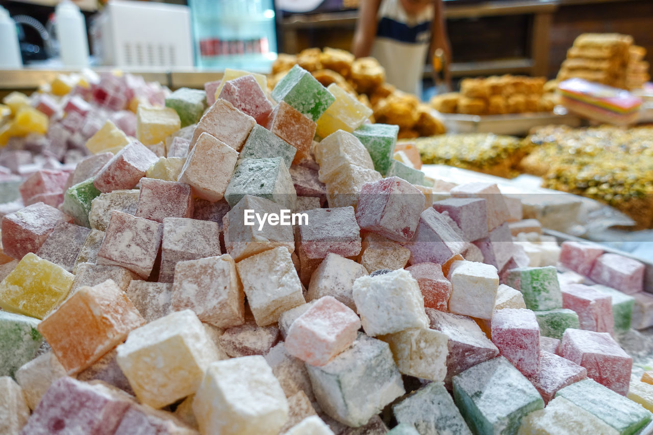 CLOSE-UP OF CANDIES FOR SALE IN STORE