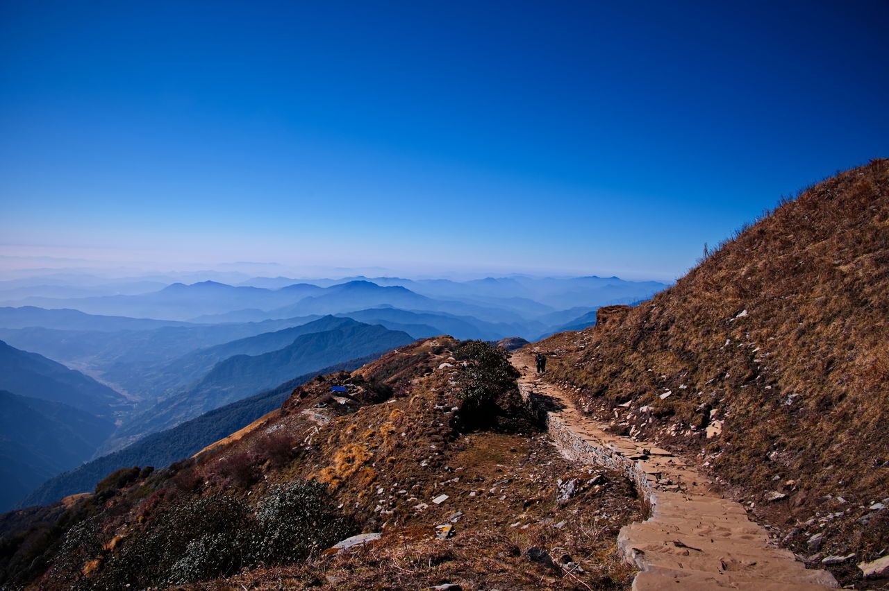 Aerial view of ridge in annapurna massif, nepal