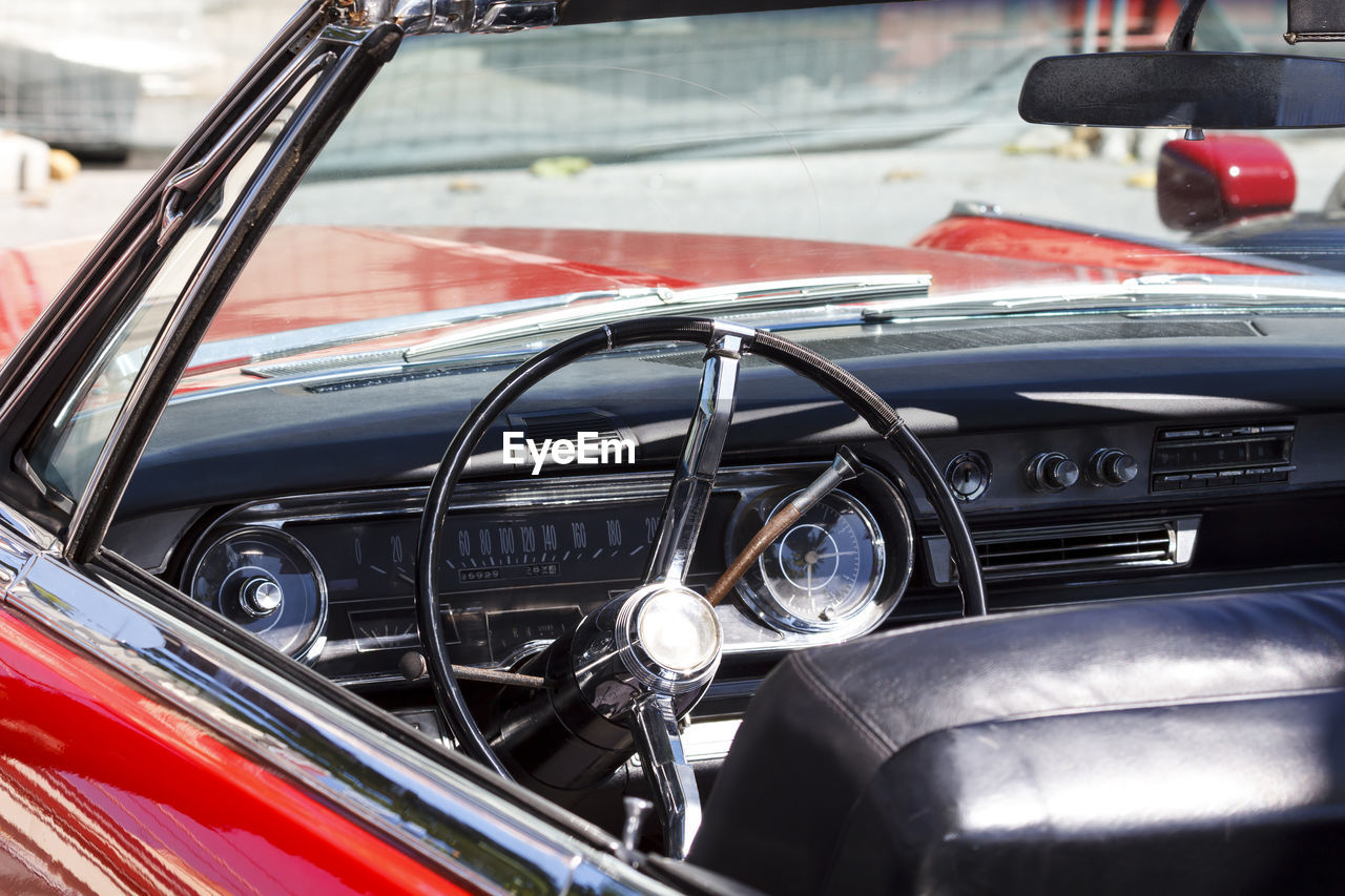 Close-up of vintage car