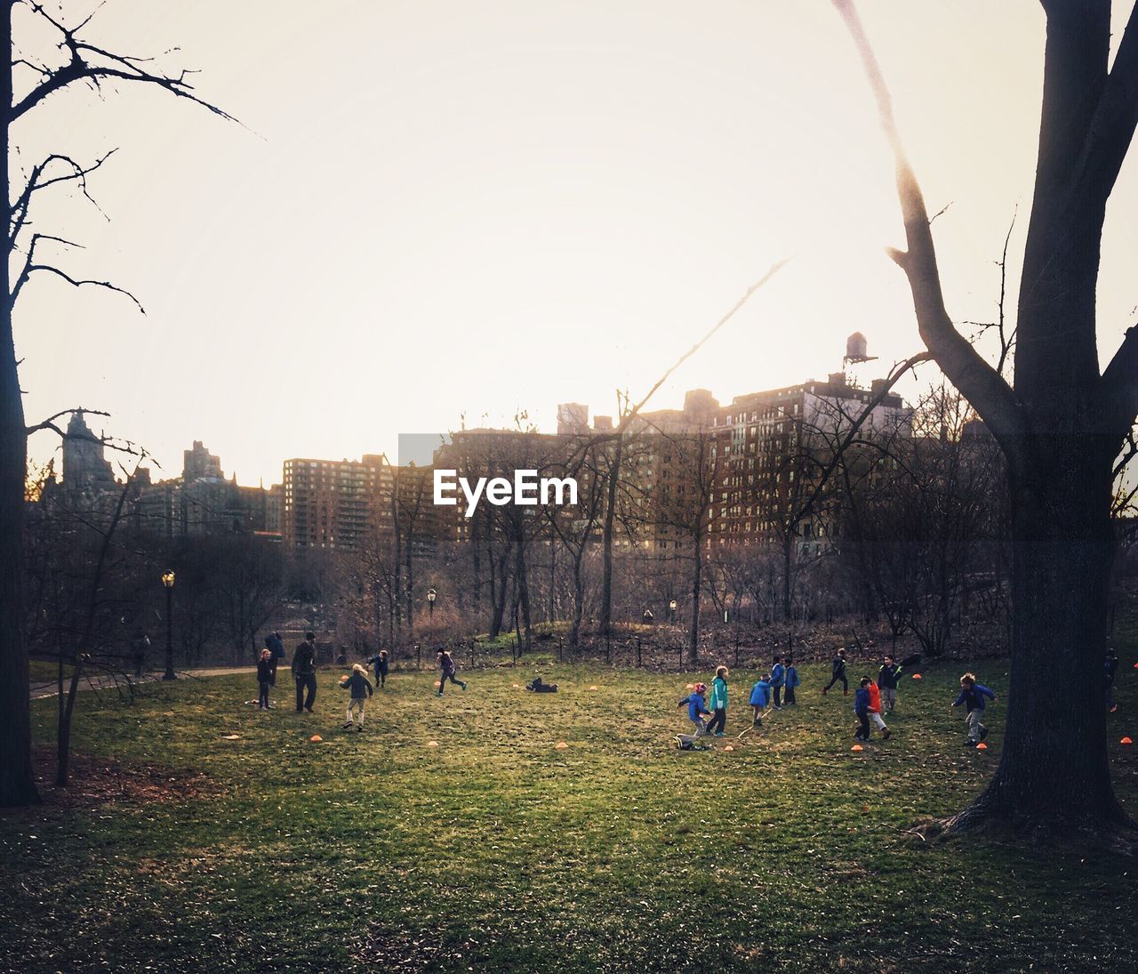 PEOPLE ON GRASSY FIELD