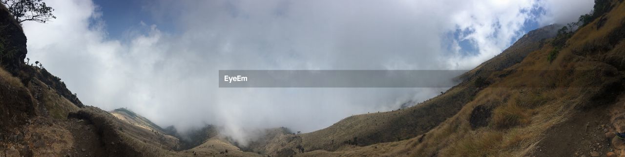 Low angle view of mountains against sky