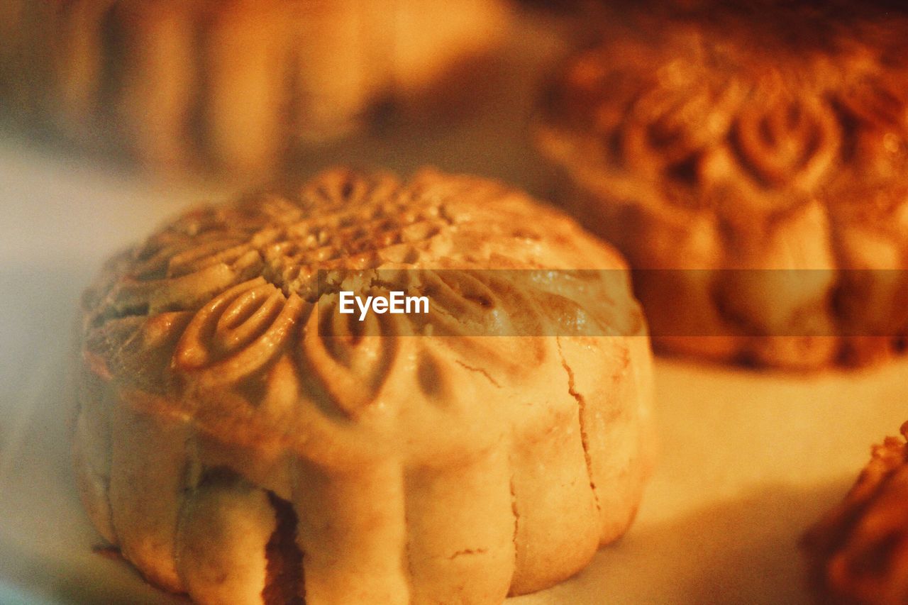 Close-up of pastries