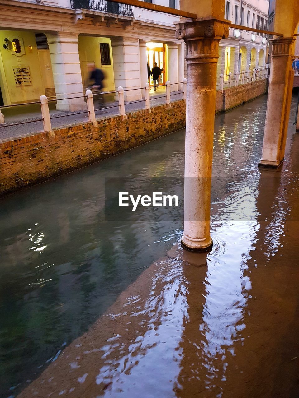 Reflection of built structure in water