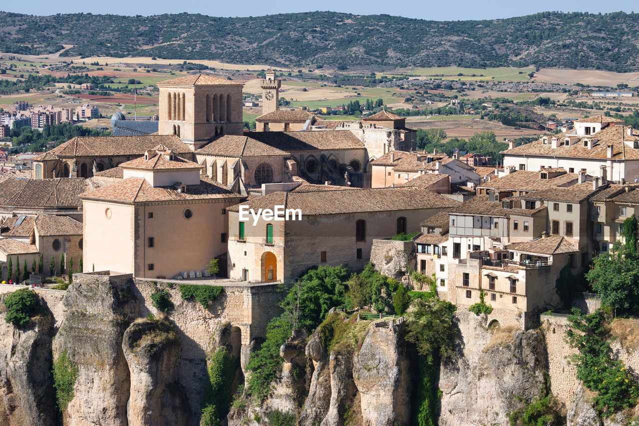 Cuenca cathedral seen from the castle viewpoint, spain