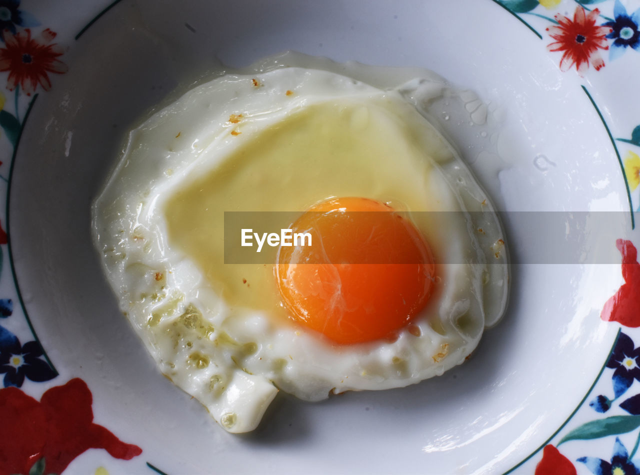 HIGH ANGLE VIEW OF BREAKFAST ON PLATE