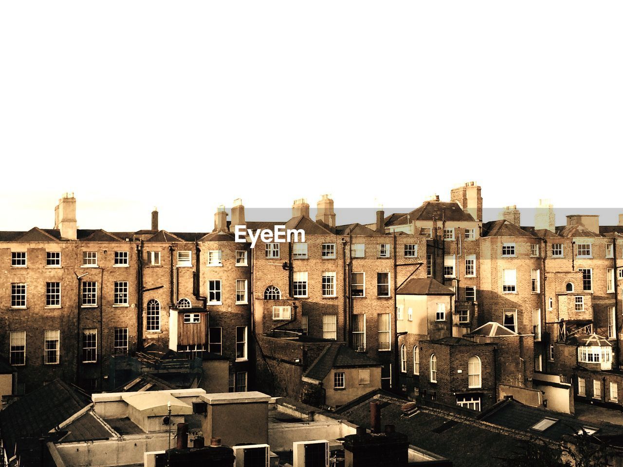 VIEW OF BUILDINGS AGAINST CLEAR SKY