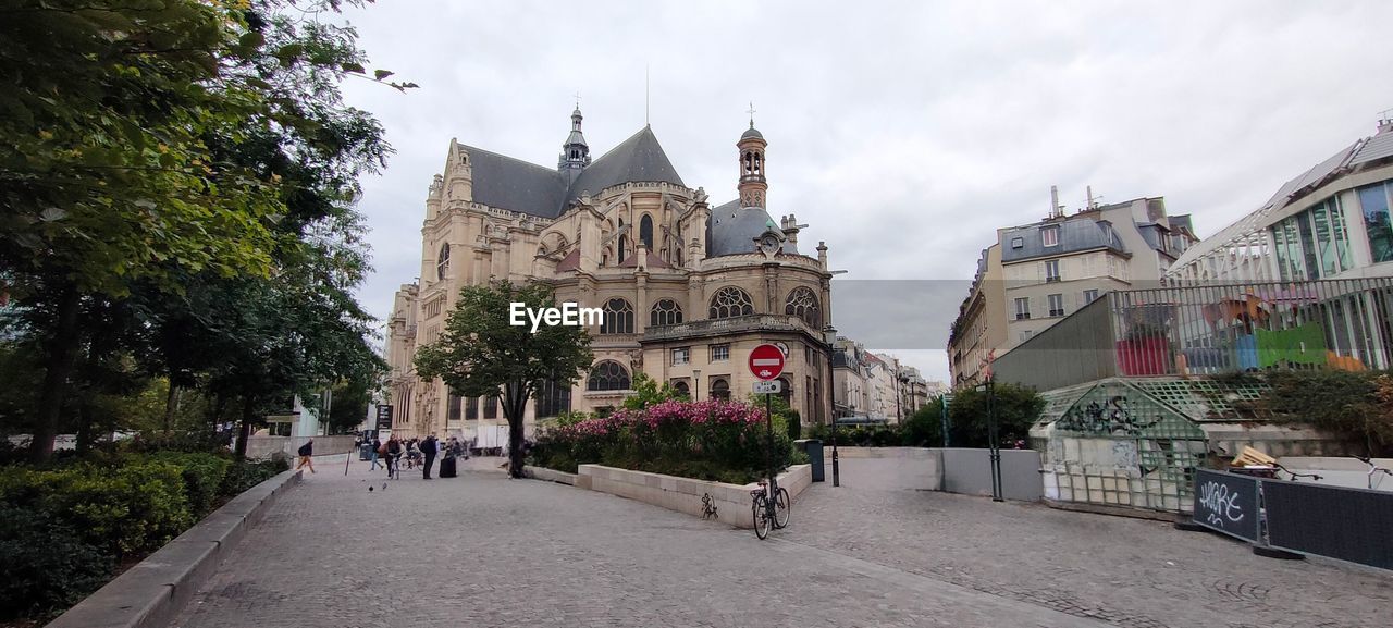 Panoramic view of a historic church in paris 