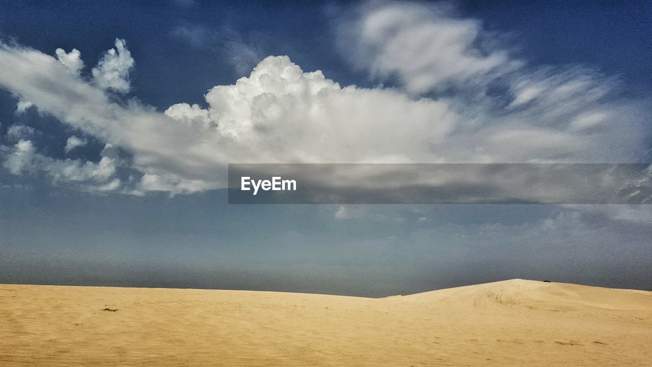 Scenic view of landscape against cloudy sky