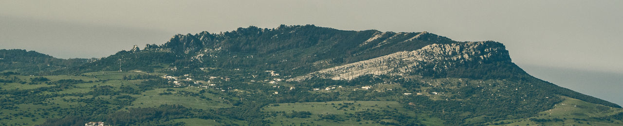 Scenic view of mountains against clear sky