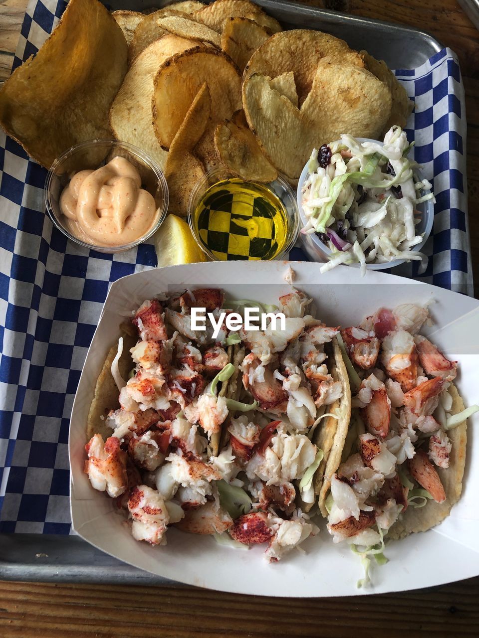 HIGH ANGLE VIEW OF FOOD ON TABLE