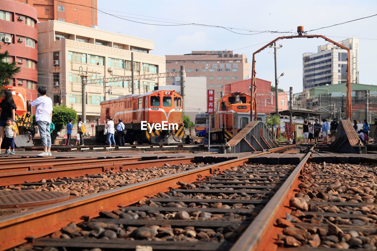 RAILROAD TRACK IN CITY