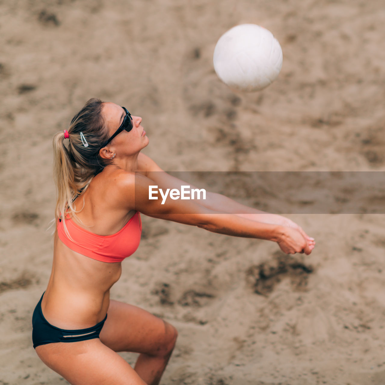 Female beach volleyball player