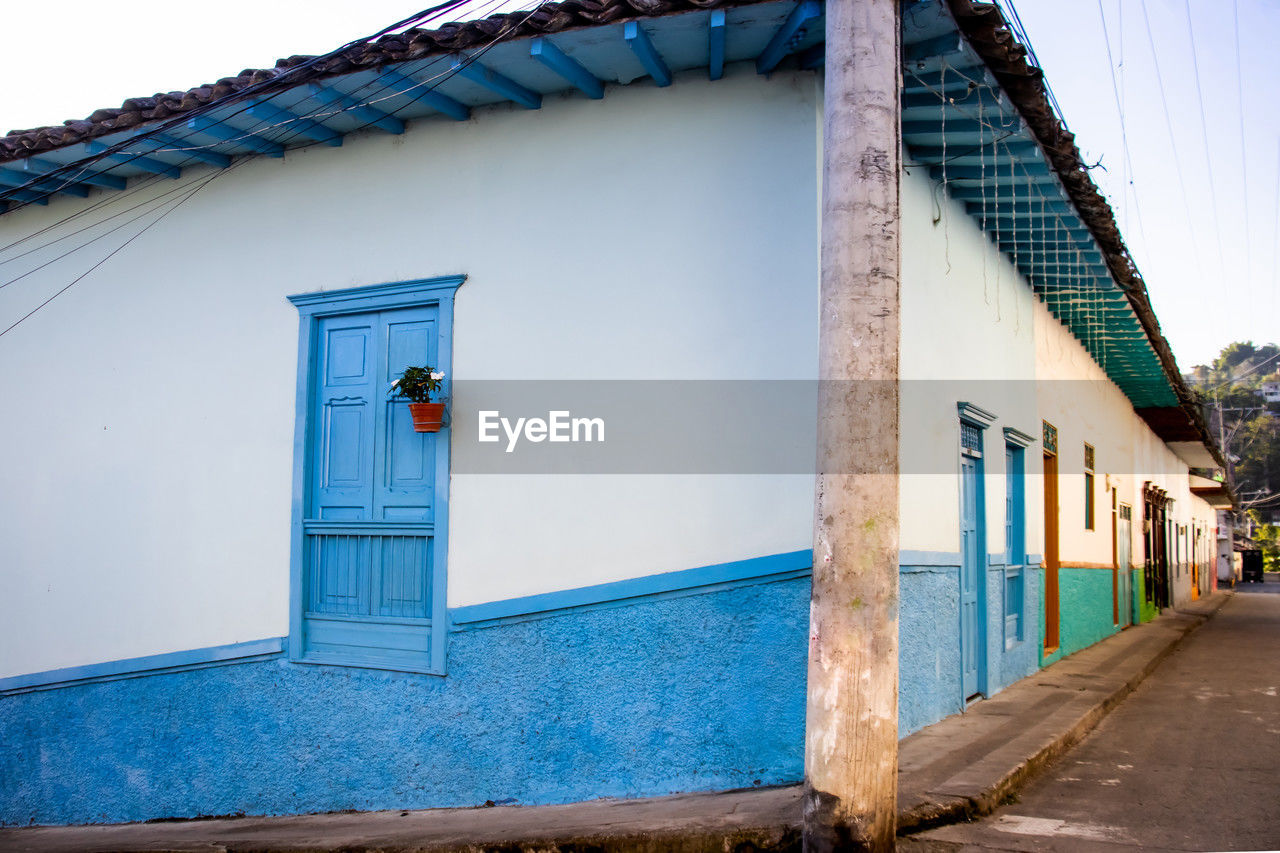 Beautiful houses at the heritage town of salamina located at the caldas department in colombia.