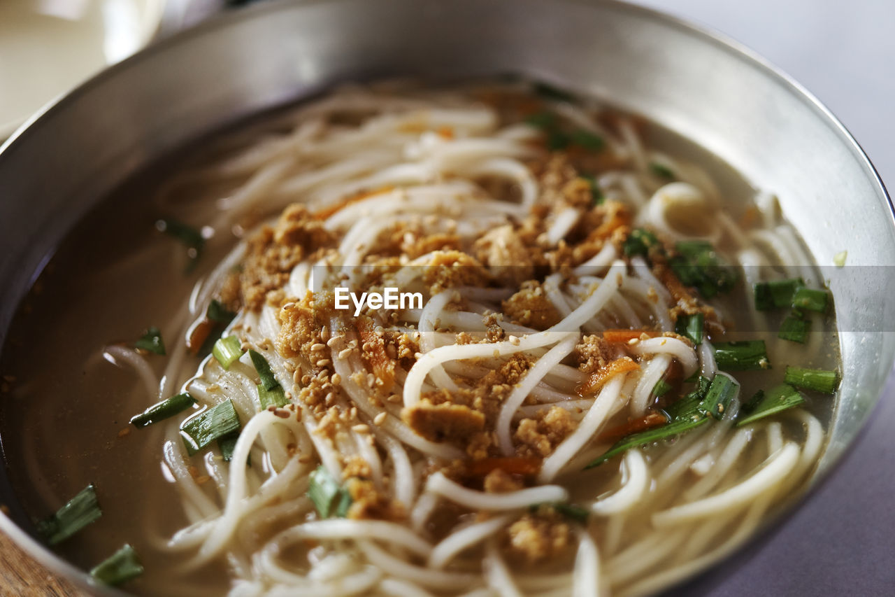 Close-up of soup in bowl