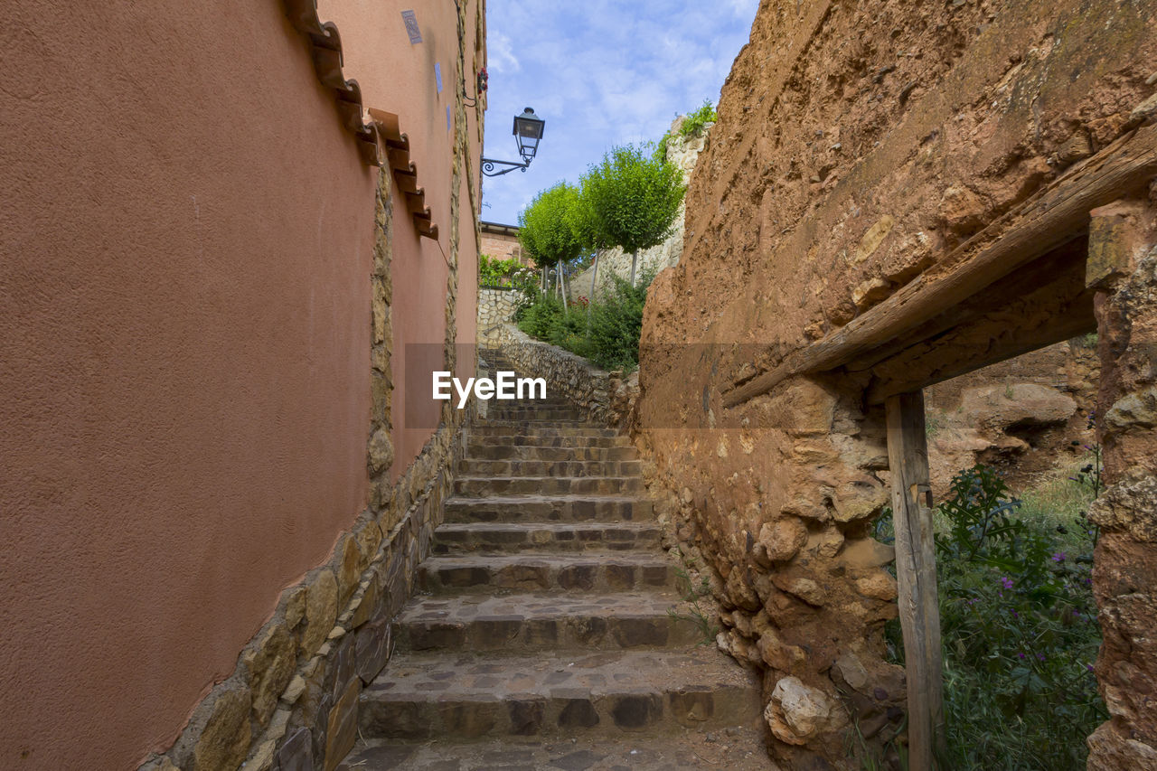 LOW ANGLE VIEW OF NARROW BUILDING