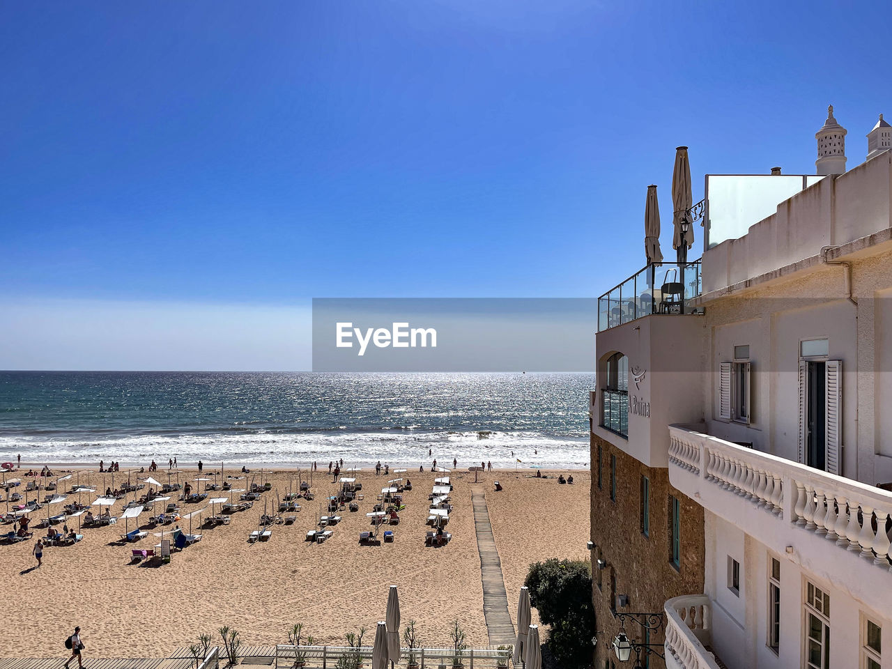 Scenic view of beach against sky in portugal