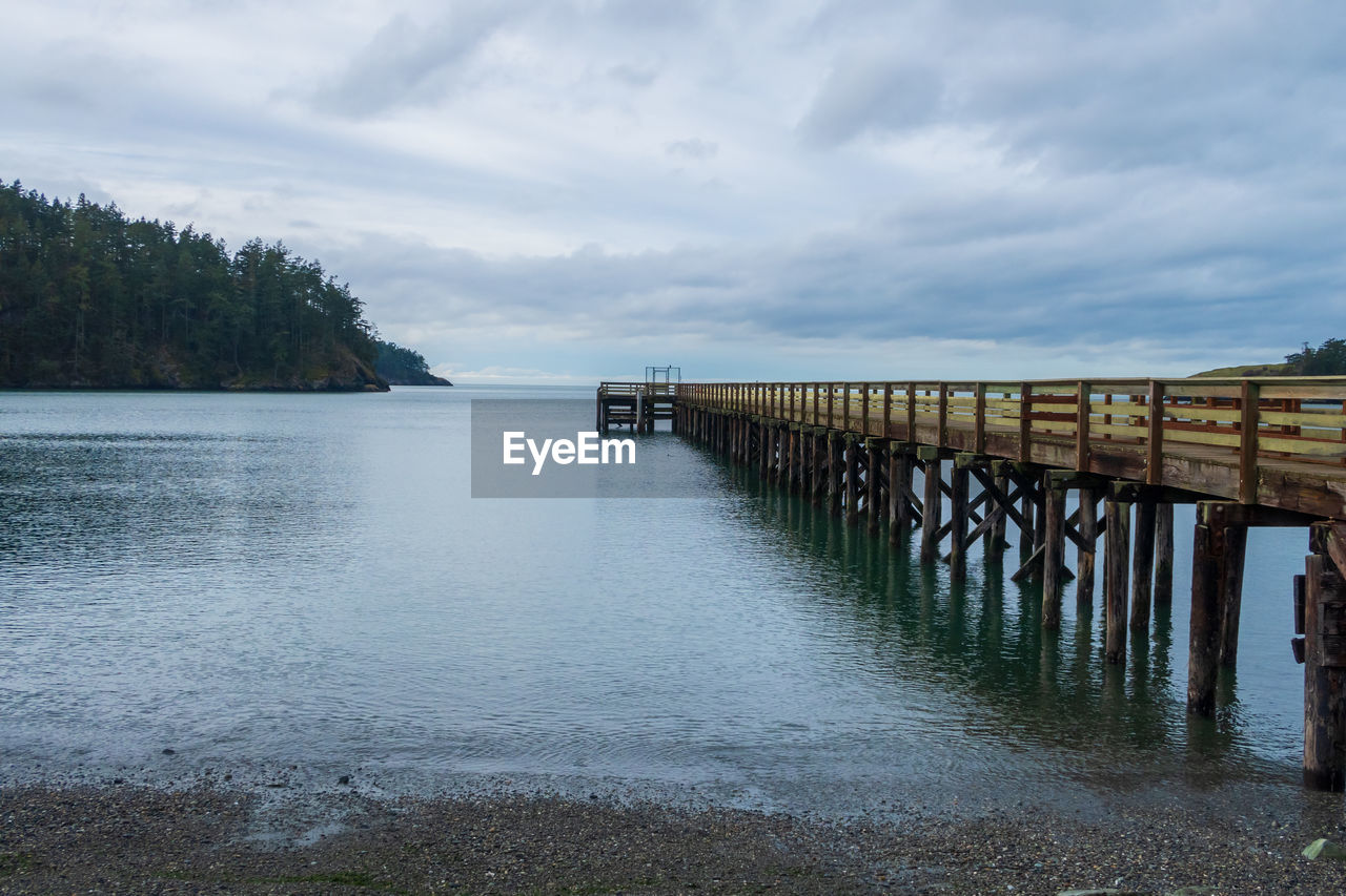 Pier over sea against sky